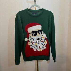 Ugly Christmas Sweater Small Holiday Pullover Cool Yule SantaMo Casual Original